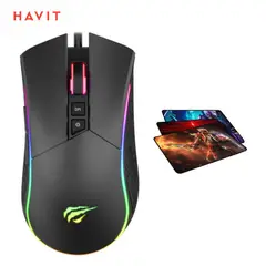 HAVIT - Mouse Gamer Led 7b 4800dpi Gamenote MS1001S V2 + Pad Mouse