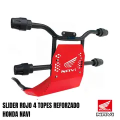 GENERICO - SLIDER ROJO HONDA NAVI 04 TOPES C/ CUBRECARTER