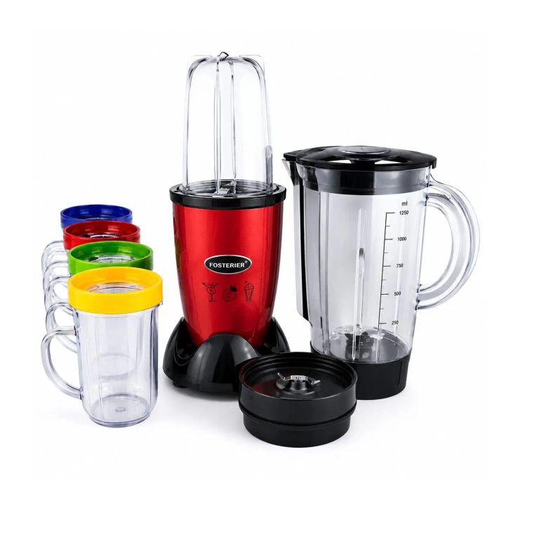 Licuadora Extractor Mr magic 21 piezas 700 watts Rojo