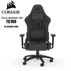 CORSAIR - SILLA GAMING TC100 RELAXED TELA GRIS NEGRO CF-9010052-WW