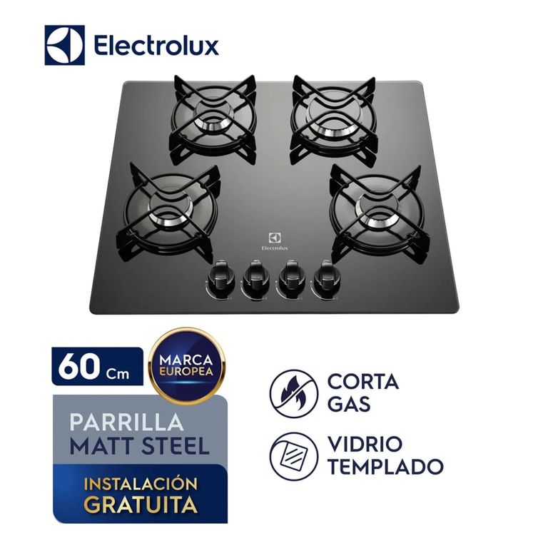 Encimera Empotrable a Gas 4 Quemadores 60Cm