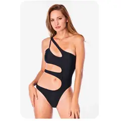 GENERICO - Bikini con aberturas y un solo hombro