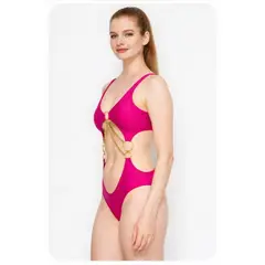 GENERICO - Bikini con detalle de cadena dorada