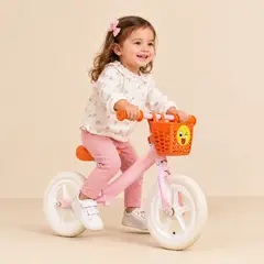 Baby - Bicicleta de Equilibrio Infantil Rosada con Canastilla 1.5 a 4 años bicicleta balance