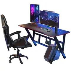 GENERICO - Mesa de escritorio gamer oficina 100 cm x 75 cm x 60 cm negro