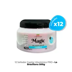 LA BRASILIANA - Sellador Capilar Vitamínico PROLa Brasiliana 500g 12 unid