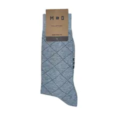 Mbo - Medias Altas Con Diseño Pack X1 Gris
