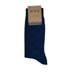 Mbo - Medias Altas Con Diseño Pack X1 Azul
