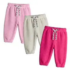 LITTLE SWEET - Pantalón Bebé Niña Micropolar x 3
