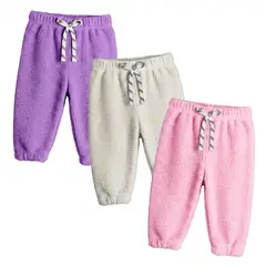 LITTLE SWEET - Pantalón Bebé Niña Micropolar x 3