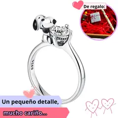 SNOOPY - ANILLO PEANUTS con piedra -