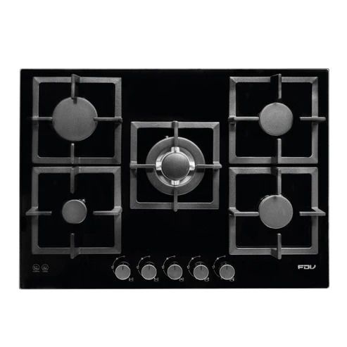 Encimera a Gas 5 Quemadores 70cm Black