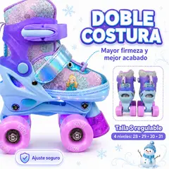 GENERICO - PATINES CON LUCES DE 4 RUEDAS PARA NIÑAS KODI MAGIC PRINCESA DE HIELO