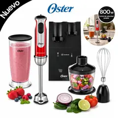 OSTER - Batidora de inmersión con accesorios FPSTHB2801 800 w