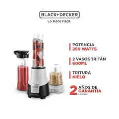 GENERICO - Licuadora Personal BLACK+DECKER 2 Vasosx600ml + Picadorax200ml