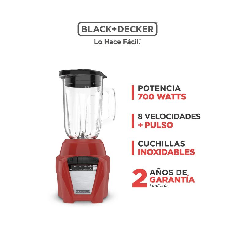 Licuadora BLACK+DECKER 1.25L BL0876-1RDCL Rojo