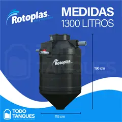 ROTOPLAS - Biodigestor Autolimpiable 1300L