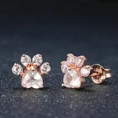 GENERICO - ARETES PARA MUJER - PATITA CON CIRCONES DORADO