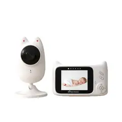 PUREPOWER - Monitor de Bebé con Cámara y Audio, con Visión Nocturna, Two-Way Talk,Nana,Sensor de Temperatura