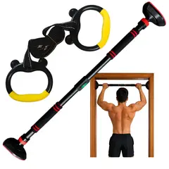 GENERICO - Barra Dominadas Expandible 90 A 120 Cm Con Nivel Pull Up Bar