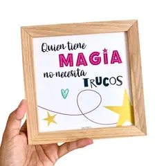 CASA PIZARRO - Cuadro MAGIA 17 x 17 cm marco de madera