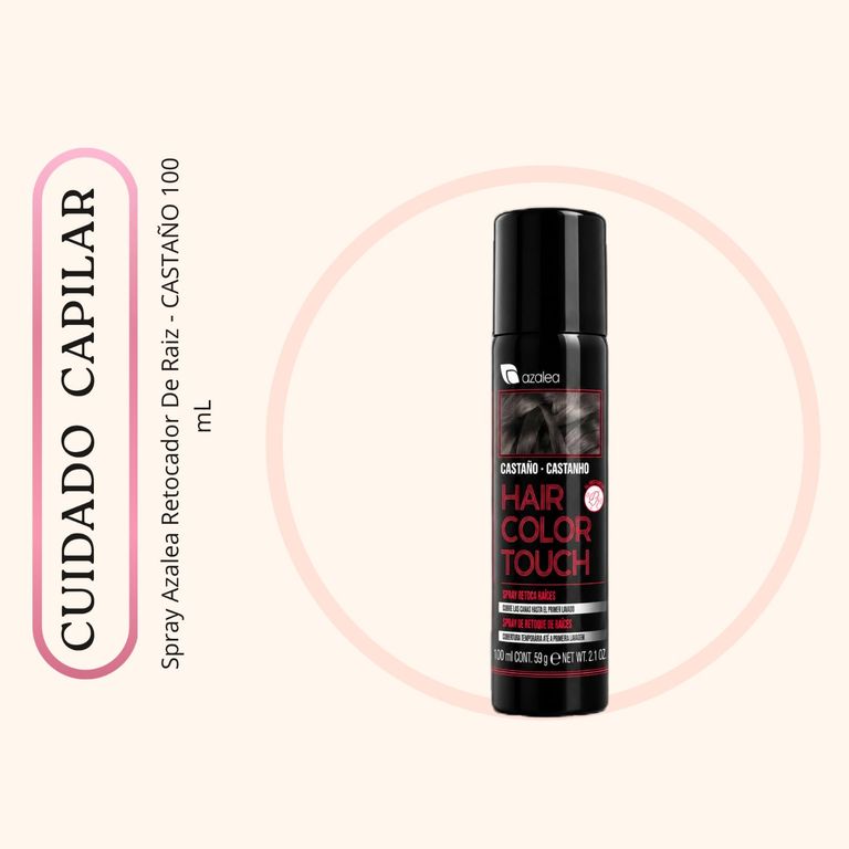 Retoque de Raiz en Spray AZALEA - Hair Color Touch 100ml - CASTAÑO