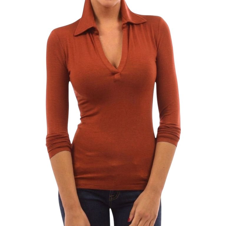 Camisero Manga Larga Sab-15 Color LADRILLO