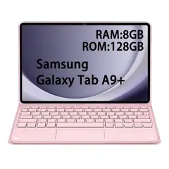 SAMSUNG - Tablet Galaxy Tab A9+ WIFI 8GB+128GB Gris+Teclado Rosa