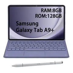 SAMSUNG - Tablet Galaxy Tab A9+ WIFI 8GB+128GB Gris+Teclado Púrpura+Lápiz