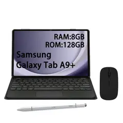 SAMSUNG - Tablet Galaxy Tab A9+ WIFI 8GB+128GB Gris+Teclado Negro+Lápiz+Mouse