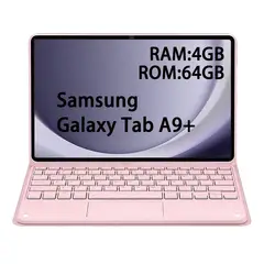 SAMSUNG - Tablet Galaxy Tab A9+ WIFI 4GB+64GB Gris+Teclado Rosa