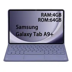 SAMSUNG - Tablet Galaxy Tab A9+ WIFI 4GB+64GB Gris+Teclado Púrpura