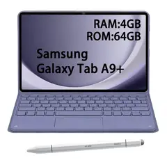 SAMSUNG - Tablet Galaxy Tab A9+ WIFI 4GB+64GB Gris+Teclado Púrpura+Lápiz
