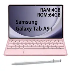 SAMSUNG - Tablet Galaxy Tab A9+ WIFI 4GB+64GB Gris+Teclado Rosa+Lápiz