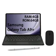 SAMSUNG - Tablet Galaxy Tab A9+ WIFI 4GB+64GB Gris+Teclado Negro+Lápiz+Mouse