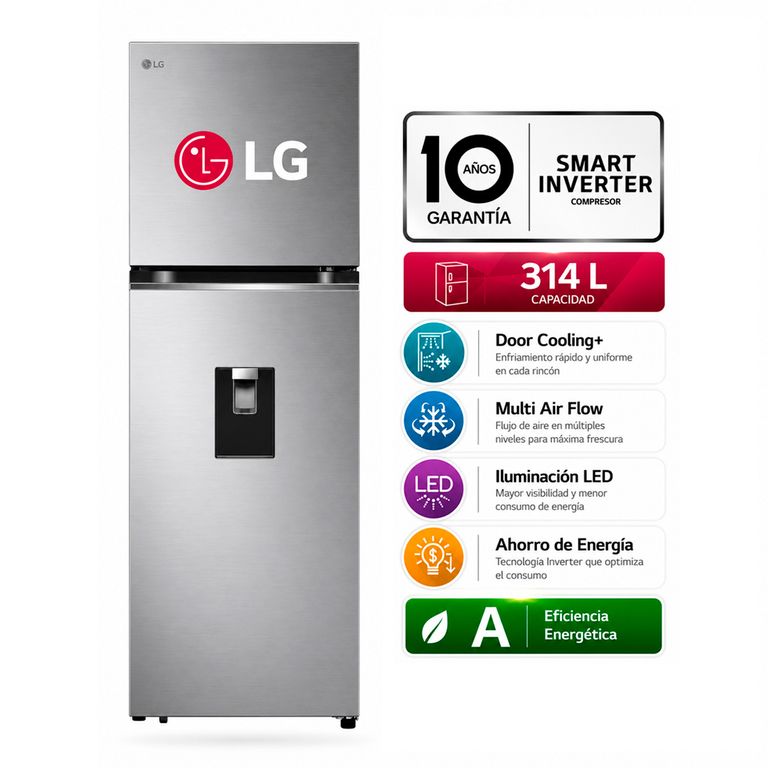 Refrigeradora GT31WPP 314L Door Cooling Top Mount Plateada