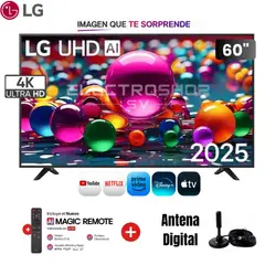 LG - Televisor 60 Smart WebOs 60UA8000PSB UHD 4K AI + Antena