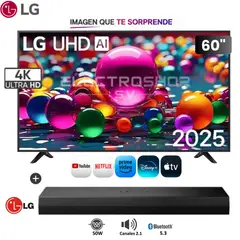 LG - Televisor 60 Smart WebOs 60UA8000PSB UHD 4K AI + Soundbar