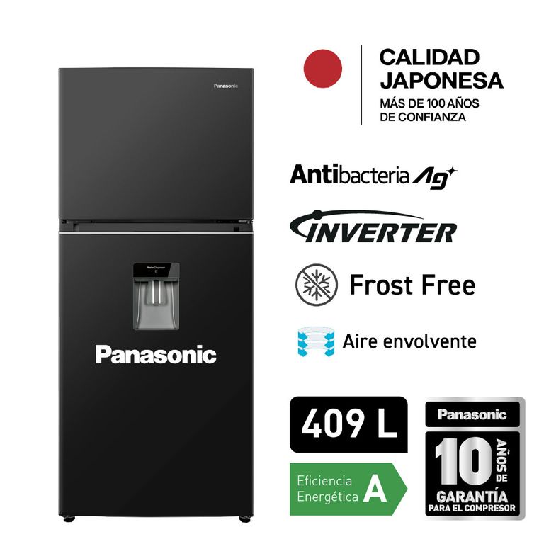 Refrigeradora Top Freezer 409 L Negro BT34