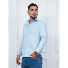 MEHIVIC - CAMISA HOMBRE SLIM FIT RAYAS PREMIUM ALGODÓN NACIONAL MANGA LARGA