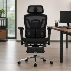 GENERICO - Silla Ergonomica Haven S100 Ultra Lumbar Anatomico Mesh Brazos 7D Negro
