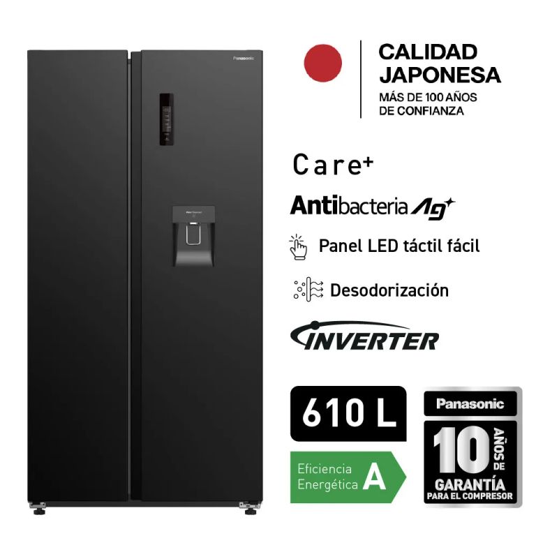 Refrigeradora Side by Side 610 L Black Inox BS95
