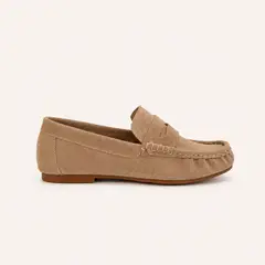 ETHEREA - Mocasines de mujer en cuero beige