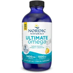 GENERICO - Nordic Naturals Ultimate Omega-3 Xtra Aceite de pescado líquido, 3400 mg+1000 IU D3, 8 onzas