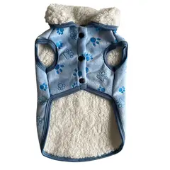 GENERICO - Abrigo - Casaca Carnero para Perros Talla 1 Celeste Huellitas