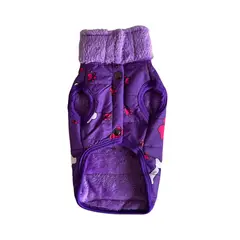 GENERICO - Abrigo - Casaca Impermeable para Perros Talla 0 Morado Huellitas