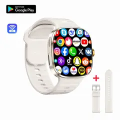 GENERICO - Smartwatch M99 Android Play Store Pantalla Amoled Beige Correa Gratis 128Gb