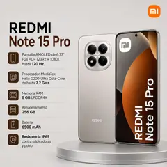 XIAOMI - CELULAR NOTE 15 PRO 4G 8GB 256GB Gris titanio