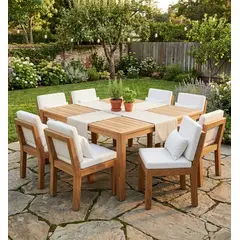 MOVENDA - Comedor de Exterior de Madera Pamplona 8 Personas