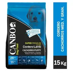 CANBO - Súper Premium Cachorro Cordero Razas Medianas y Grandes 15 Kg